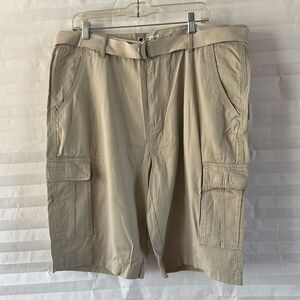 Blu Rock Cargo Shorts Men’s Size 38 Tan – Utility Pockets Outdoor Casual